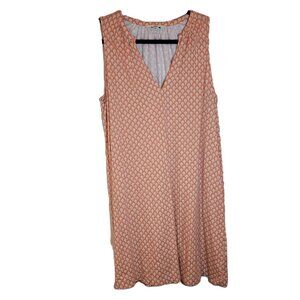 Boden Women's Knit Sleeveless Midi Dress Peach Floral Size 14